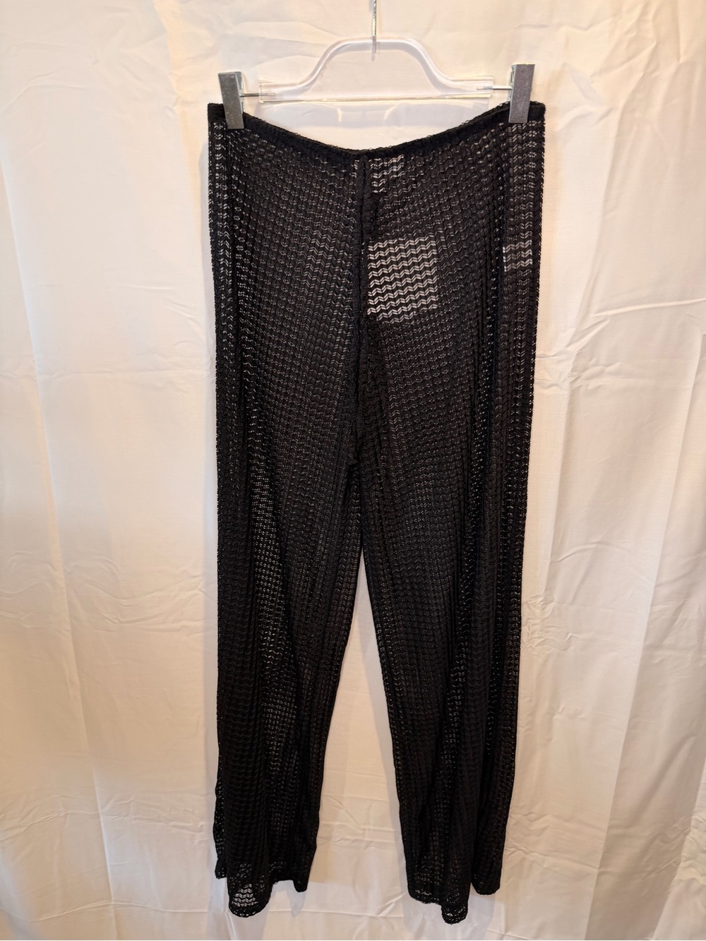 Jordan Taylor Black Open-Knit Beach Pants